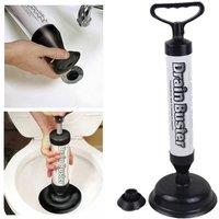 SPETLEK Toilet Plunger Drain Buster Vacuum Plunger Drain Unblocker in Black