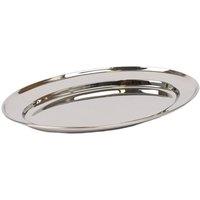 Kelvenix 1pc Oval Serving Platter Stainless Steel Food Tray Plate 2517cm in Silver
