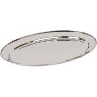 Kelvenix 3pcs Oval Serving Platter Stainless Steel Food Tray Plate 4027cm in Silver