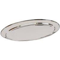 Kelvenix 1pc Oval Serving Platter Stainless Steel Food Tray Plate 6041cm in Silver
