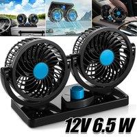 SPETLEK 12V Dual Head Car Fan in Black