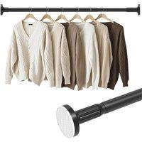 SPETLEK CLOTHES RAILs GARMENT RACKs HOME STORAGE 110-190CM in Black | Size: 500mm