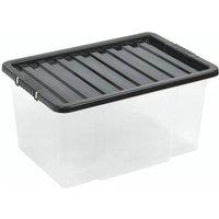 SPETLEK 50L Plastic Storage Box in Black | Size: Large