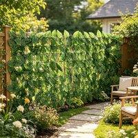 SPETLEK Leaf Screening Trellis Hedge Garden Fence Wall3X1M in Green | Size: 0.6m2