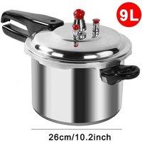 SPETLEK 9 Litre Dual Handle aluminum Pressure Cooker in Silver | Size: 0.6m2