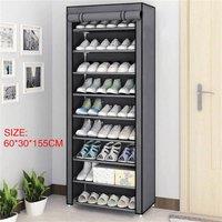 SPETLEK 27 PAIRS 10 TIER DUSTPROOF SHOES CABINET grey | Size: 500mm