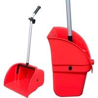EONLION Long Handled Dustpan Outdoor Large Garden in Red | Size: 120
