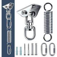 FLAVORA 360 Swivel Hook Set For Hammock Chair in Silver | Size: 0.6m2