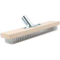FLAVORA Wire Scrub Weed Brush for Patio Concrete Deck Floor Cleaning in Beige | Size: 100 cm x 100 cm
