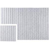 Levede Felt Notice Board 6 Pack Wall Tiles Pin Board Self Adhesive 30x30cm in Grey | Size: 30x30 cm