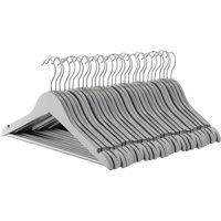 Kelvenix 30x Wooden Kids Clothes Hangers Baby Childrens Trouser Bar Grey