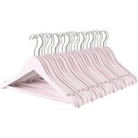 Kelvenix 30x Wooden Kids Clothes Hangers Baby Childrens Trouser Bar Light Pink