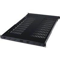 StarTech.com 1u Adjustable Vented Server Rack Mount Shelf in Black