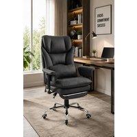 Living and Home Ergonomic Reclining Office Chair with 4-Point Massage, Heat & Retractable Footrest