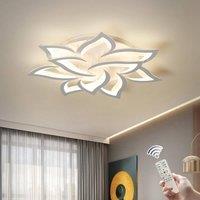 Garwarm Dimmable 10-Head LED Petal Ceiling Light with Remote in White