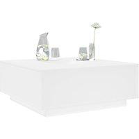 Berkfield Home Coffee Table White 100x100x40 cm Engineered Wood | Size: 100 x 100 x 40 cm