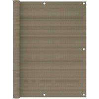 Berkfield Home Balcony Screen Taupe 120x500 cm HDPE in Beige