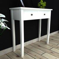 Berkfield Home Dressing Console Table with Two Drawers White