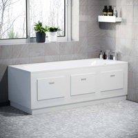 Nes Home White 1700mm Magnetic Door Durable PVC Front End Bath Panel