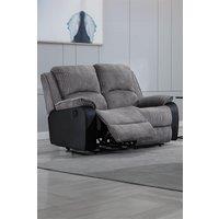 More4Homes Postana 2 Seater Manual High Back Jumbo Cord Fabric Recliner Sofa in Grey