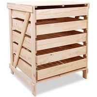 Primrose 5 Drawer Wooden Apple Storage Rack Storage Rack 78 x 60cm in Beige | Size: 78 x 60 cm