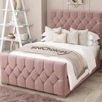 Bed Choices Florida Upholstered Bed Frame Ottoman Gas Lift with 70 Headboard in Pink | Size: Single