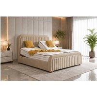 SOFT SNOOZE BEDS Premium Upholstery Adjustable Mobility Bed With Mattresses Headboard in Beige | Size: Small Double
