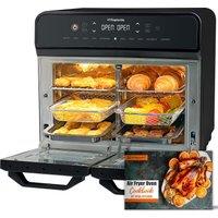 HYSapientia 22L Dual Zone Air Fryer Oven With Rotisserie, 2400W 10 in 1 in Black