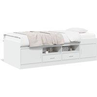 Berkfield Home Daybed with Drawers without Mattress White 90x190 cm Single