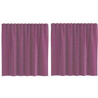 Berkfield Home Voile Curtains with Loops 2 pcs Purple 140x140 cm