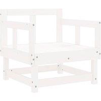 Berkfield Home Beautiful Garden Chairs 2 pcs White Solid Wood Pine