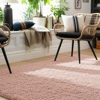 Kukoon Blush Pink Shaggy Rug Fluffy Bedroom Runner Soft Plush Pile Carpet | Size: 200 cm x 290 cm