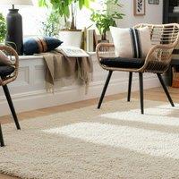 Kukoon Cream Beige Shaggy Rug Fluffy Bedroom Runner Soft Plush Pile Carpet | Size: 200 cm x 290 cm