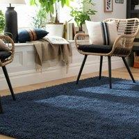 Kukoon Navy Blue Shaggy Rug Fluffy Bedroom Runner Soft Plush Pile Carpet | Size: 200 cm x 290 cm