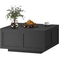 KEEPREAPER Lift Top Square Coffee Table with Large Hidden Storage Wood in Black