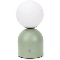 SPETLEK Rechargeable LED Touch Table Lamp Opal Globe soge in Green