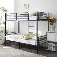 SPETLEK Metal 3Ft Bunk Bed Frame in Black | Size: Double