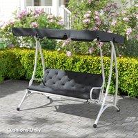 EONLION 3 Seater-Bench Cushion Swing Chair Seat Pad in Grey | Size: 100 cm