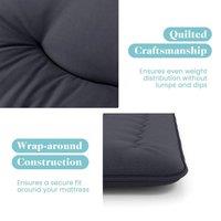 Kelvenix Floor Mattress Futon Mattress 190 x 120 x 10 cm-Black in Black | Size: Single