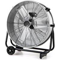 Kelvenix 24 Inch Industrial Drum Fan 3-Speed in Silver