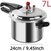 SPETLEK 7Litre Dual Handle aluminum Pressure Cooker Kitchen in Silver | Size: 0.6m2