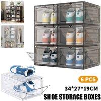 SPETLEK 6x Stackable Foldable Boxes black | Size: Large