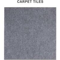 FLAVORA 16 Non-Slip Carpet Floor Tiles 50x50cm in Grey | Size: 10000mm x 520mm