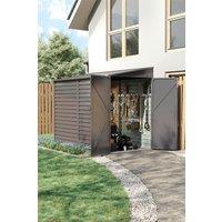 H&O Direct Grey Steel Outdoor Tool Storage Shed