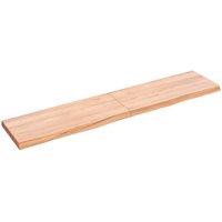 Berkfield Home Wall Shelf Light Brown 140x30x(2-4) cm Treated Solid Wood Oak