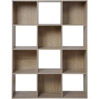 CALICOSY 12-Compartment Storage Shelf, 93 Cm Wide - COMPO in Light Brown