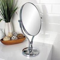 Showerdrape Triton 5x Magnifying Chrome Oval Vanity Mirror in Silver