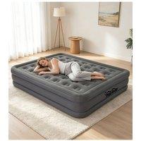 Ezysleep Deluxe Self Inflating Flocked Air Bed in Grey | Size: Double