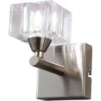 Netlighting Cuadrax Wall Lamp 1 Light G9 Satin Nickel in Grey