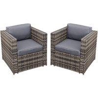 Oseasons Malta Rattan 2 Seat Twin Chair Set in Brown